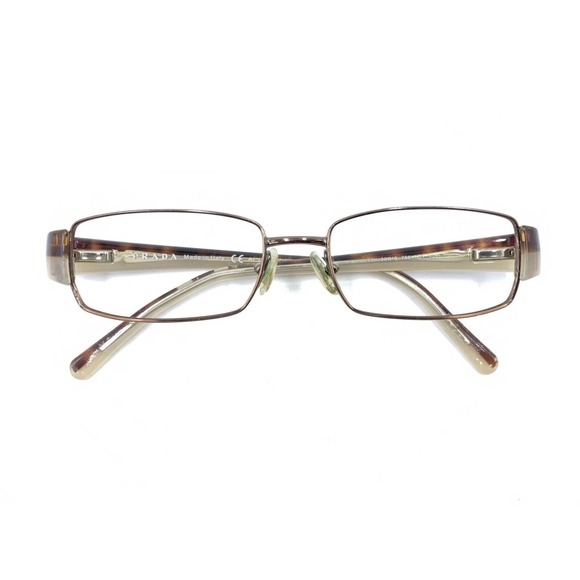 Prada VPR 73H 766-1O1 Brown Beige Eyeglasses Frames 50-16 135 Italy Designer - Picture 12 of 12